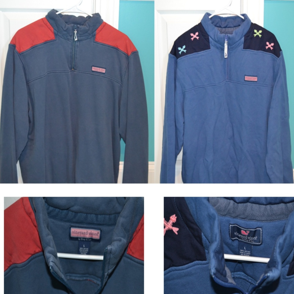 VINEYARD VINES QUARTER ZIP SWEATSHIRT LOT (2)